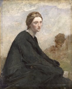 La fille songeuse, vers 1857 - Jean Baptiste Camille Corot